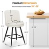Karl Home Contemporary Bar Stool Swivel Feature, PU Leather & Durable Quality - 2 of 4