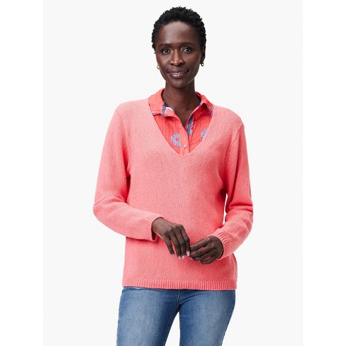 Coral v deals neck sweater