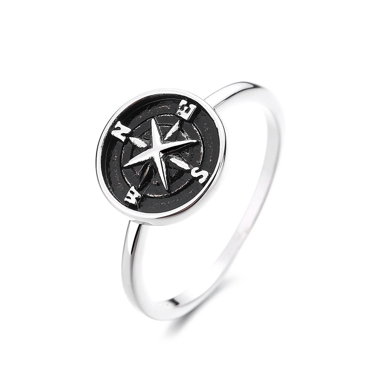 Handmade Artisan Sterling Silver Compass Ring