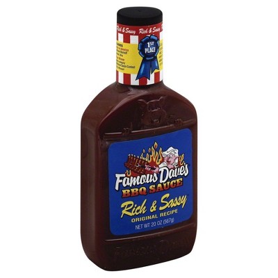 Famous Dave's BBQ Sauce Rich and Sassy Original Recipe, 20 Ounces (Pack of 2)
