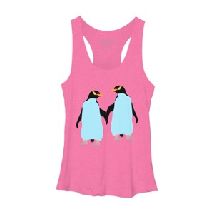 Adult Design By Humans Pride Penguins Holding Hands By mailboxdisco Racerback Tank Top - 1 of 2