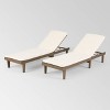 Nadine 2pk Acacia Wood Chaise Lounge Set Gray - Christopher Knight Home - image 2 of 4