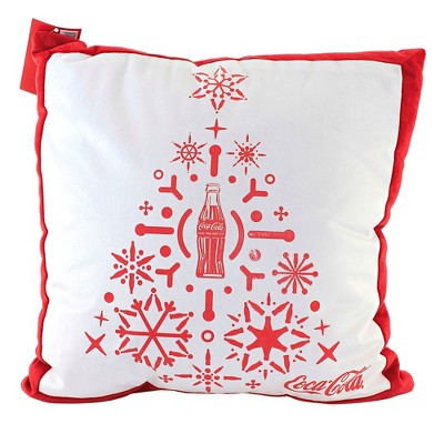 Christmas 16.0" Coke Snowflake Tree Pillow Holiday  -  Decorative Pillow