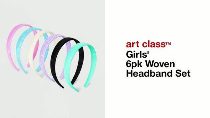 Girls&#39; 6pk Woven Headband Set - art class&#8482;, 2 of 7, play video