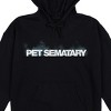 Pet Sematary Distressed Logo Adult Black Long Sleeve Hooded Sweatshirt With 3D Ears - 2 of 2