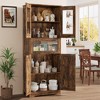 GustoWave Tall Bathroom Cabinet, Freestanding Storage Cabinet with Glass Doors and Adjustable Shelves and Drawers, 67" Tall Cabinet for Kitchen - 4 of 4