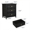 CIPACHO 2 Piece Black 20 Tall 3 Drawer Nightstand Set Ideal for Living Room to Organize Small Essentials and Brighten Your Space - 3 of 4