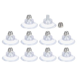 Unique Bargains PVC Durable Hooks and Hangers Suction Pads with Screw 10 Pcs - 1 of 4