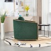 CAVINAS 360 Degree Swivel Barrel Accent Chair with Rattan Frame,  Upholstered Sofa Chair with Wood Base - 2 of 4