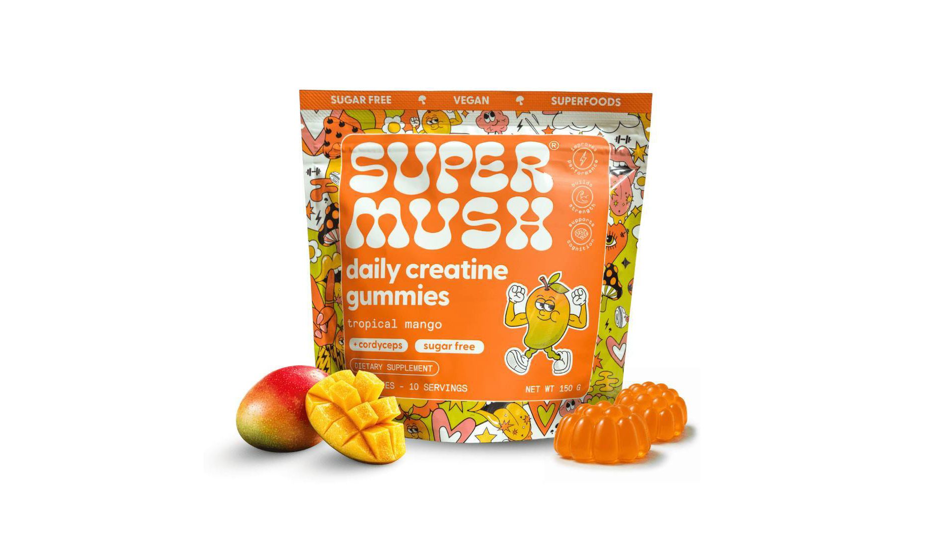 SuperMush Daily Creatine Supplement Gummies - 30ct/10 Servings