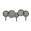 Distressed Metal Henna Pattern Decorative Wall Hook with 3 Metal Hooks - Foreside Home & Garden - 2 of 3