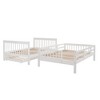 NicBex Full Size Bunk Bed Wooden Bed Frame with Twin Size Trundle, Storage Stairs and Full Length Guardrail, No Box Spring Required - 4 of 4