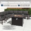 ALAULM Patio Furniture Set 8-Piece Aluminum Sectional Sofa with Armrest, Modern Outdoor Conversation Set - 2 of 4