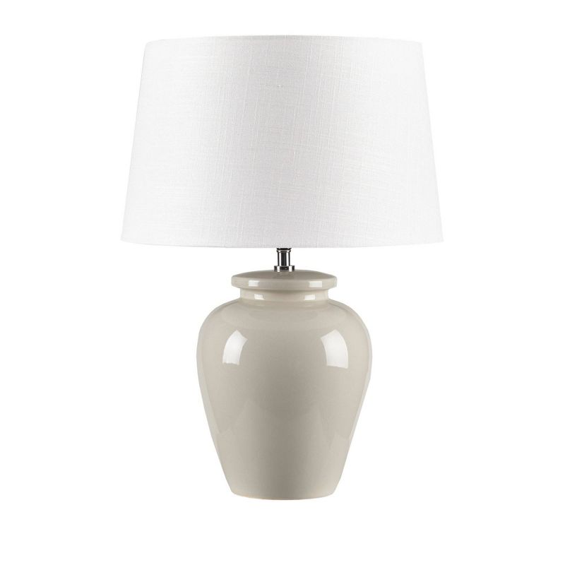 Anzio Ceramic (Includes LED Light Bulb) Table Lamp Cream - Ink+Ivy, 3 of 8