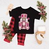 Pink Snowflake Nutcracker Patchwork Print - Youth Short Sleeve Graphic T-Shirt and Toddler Short Sleeve Graphic T-Shirt - 3 of 4