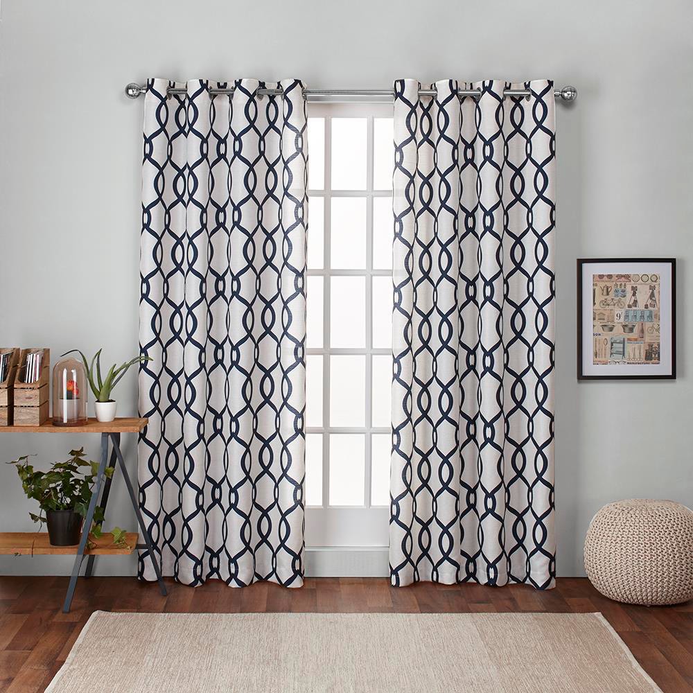 Photos - Curtains & Drapes Set of 2 108"x54" Kochi Linen Blend Grommet Top Window Curtain Panel Indig