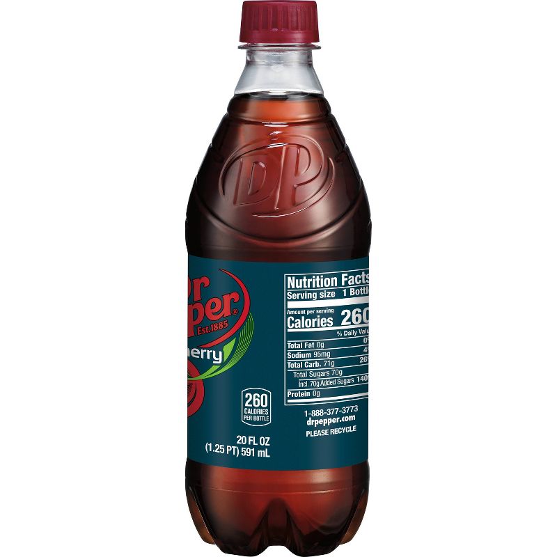 Dr Pepper Cherry Soda - 20 fl oz Bottle, 5 of 8