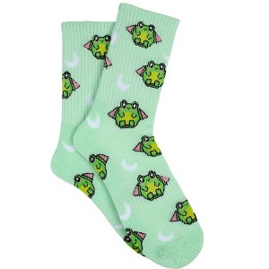 Everything Legwear Halloween Frog Bat Athletic Crew Sock - 1 of 1