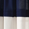 Lush Décor Farmhouse Faux Linen Colorblock Pleated Window Curtain Panel Single Navy/Off White 40x84 - 2 of 4