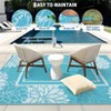 homfan 8'x10' Outdoor Rug - Waterproof Reversible for Patio, RV, Deck - 3 of 4
