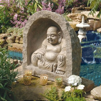 Design Toscano The Great Buddha Garden Sanctuary Sculpture - Beige