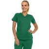 Medichic Women's Medical Scrubs Set- V-Neck with Flare Pant - 3 of 4