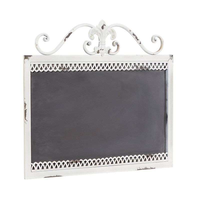 Metal Sign Scroll Top Wall Decor with Chalkboard White - Olivia &#38; May, 5 of 6