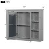 NicBex Bathroom Wall Mount Storage Cabinet Mirror Medicine Cabinet with Single Door & 6 Shelves - 3 of 4