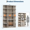 75" Tall Bookcase with Cabinet, 6 Tier Wooden Open Bookcase with Adjustable Shelf, Standing Display Storage Shelf for Home Office Living Room - 2 of 4