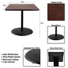 Hampden Furnishings 36" Bennet Collection Square Dining Table Black/Mahogany - 4 of 4
