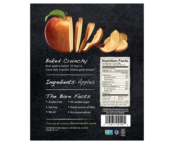 Bare Baked Crunchy Fuji & Reds Apple Chips - 3.4oz