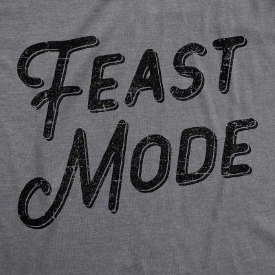 Мужские футболки Crazy Dog T-Shirts, Inc. Mens Feast Mode T Shirt Funny Thanksgiving Dinner Tee - Crazy Dog Men's T Shirt for Thanksgiving Dark Grey L — фото 2