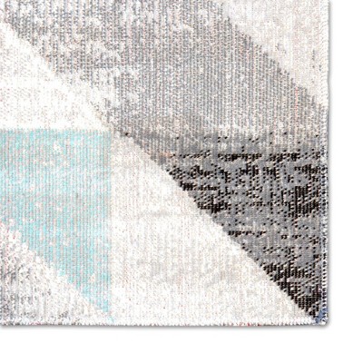 Sofia Holly Modern 7'9" x 10'2" Gray Synthetic Indoor/Outdoor Rug