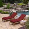 ARDEN Outdoor Plush Modern Tufted Chaise Cushion, 76 x 22, Water Repellent, Fade Resistant, Tufted Cushion for Chaise Lounger 76 x 22, Ruby Red Leala - 3 of 4