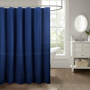 RT Designers Collection Home 3 Gauge Peva Stylish Shower Curtain Liner 70" x 72" Navy - 1 of 3