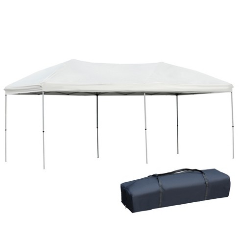 Outsunny 10' X 20' Heavy Duty Pop Up Canopy With Durable Steel Frame, 3 ...