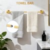 6 Piece Bathroom Set: Towel Bar, Ring, Toilet Paper Holder, Robe Hook, Cup & Soap Dish in Stainless Steel. - 2 of 4