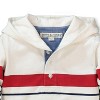 Hope & Henry Boys' Hooded Henley Pullover (White with Red Stripes, 6-12 Months) - 3 of 4