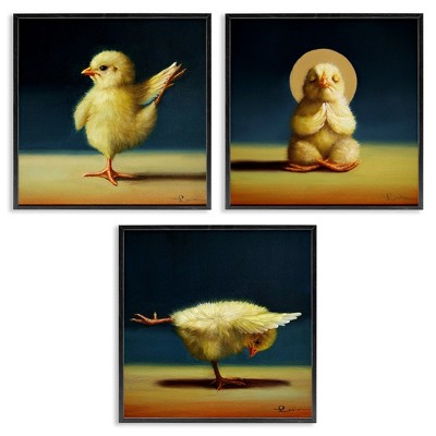 Stupell Industries Yoga Chick Trio Stretching Poses, 12" x 12"