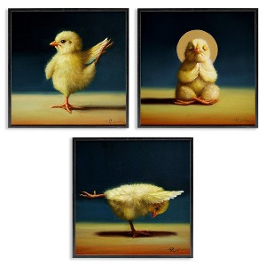 Stupell Industries Yoga Chick Trio Stretching Poses, 12" x 12" - 1 of 4