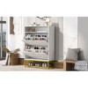 Shoe Storage Cabinet With 2 Flip Drawers, Narrow Shoe Rack Cabinet With Top And Bottom Open Shelf, Anti-tip Device For Hallway Entryway Hallway - 4 of 4