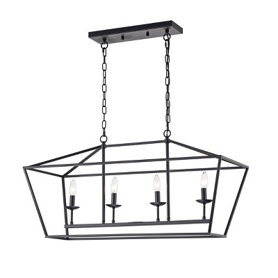 36" x 18" x 52" The Gray Barn Katydid Chandelier Black - Warehouse Of Tiffany