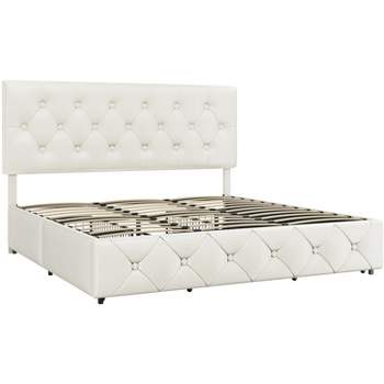 Contemporary LuxuryTufted headboard Queen/ King size Bed – Decobuys