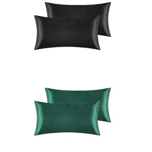 Unique Bargains Hair and Skin Envelope Closure Breathable Satin Pillowcase 4 Pcs - 1 of 4