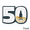 Big Dot of Happiness Cheers and Beers to 50 Years - Shaped Fill-In Invitations - 50th Birthday Party Invitation Cards with Envelopes - Set of 12 - 3 of 4
