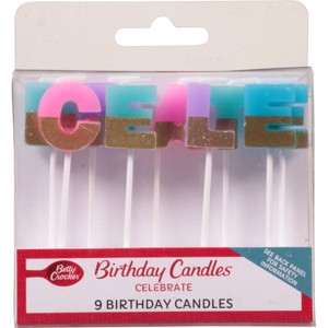 Betty Crocker Premium Celebrate Birthday Candles 9ct - 1 of 3