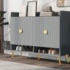 Free Standing Shoe Cabinet For Entryway,5 Tier Shoe Storage Cabinet with Doors and Adjustable Shelves,Wooden Shoe Rack for Entryway Hallway - 2 of 4