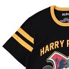 Ladies Harry Potter Hogwarts Shirt - Gryffindor Hufflepuff Ravenclaw Slytherin Wizardry Varsity Stripe Sleeve Athletic Tee - 3 of 4