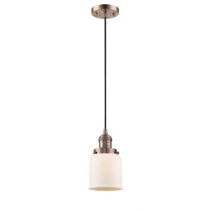 Bell - 1 Light Cord Hung Mini Pendant In Industrial Style-10 Inches Tall and 5 Inches Wide - 1 of 1