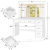 USIKEY 47.2" Large Vanity Desk with Lighted Mirror, 14 Lights, Makeup Vanity Table with 5 Large Drawers & Charging Station for Bedroom - 4 of 4